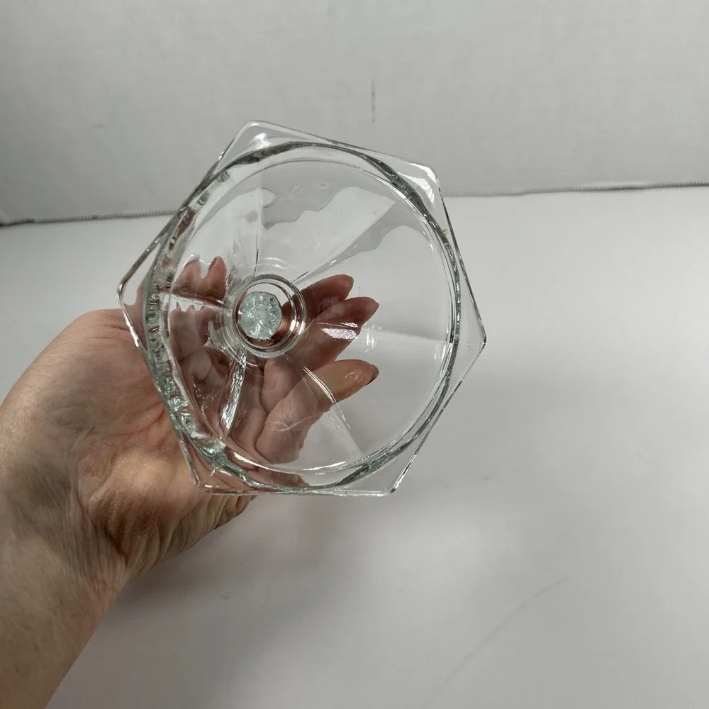 homco home interiors Vintage Clear Glass Candle Holder Or Votive‎